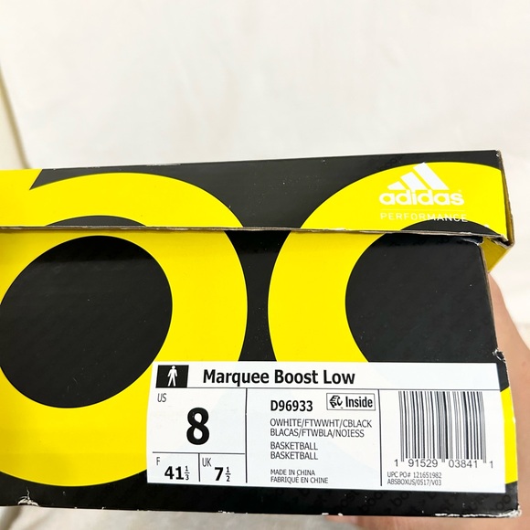 Adidas Marquee Boost Low White Gum size 8 MEN’S BASKETBALL SHOES - Picture 9 of 9